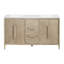 60" Double Bathroom Vanity In Whitewashed Ash
