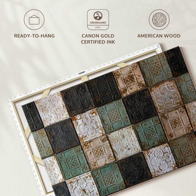 Lilie Old Ceiling Tiles, 24" H x 36" W