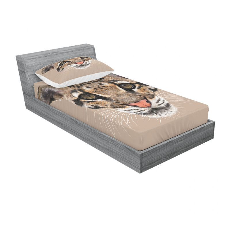 Microfiber Floral Sheet Set, Twin Sheet Set with Fitted Sheet