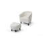 Chaise et repose-pieds Salem G00205-C, blanc-660268980
