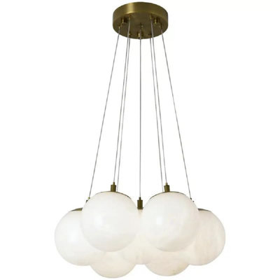 Luxury Spanish Marble Artistry Meets Modern Led Lighting (7-head)