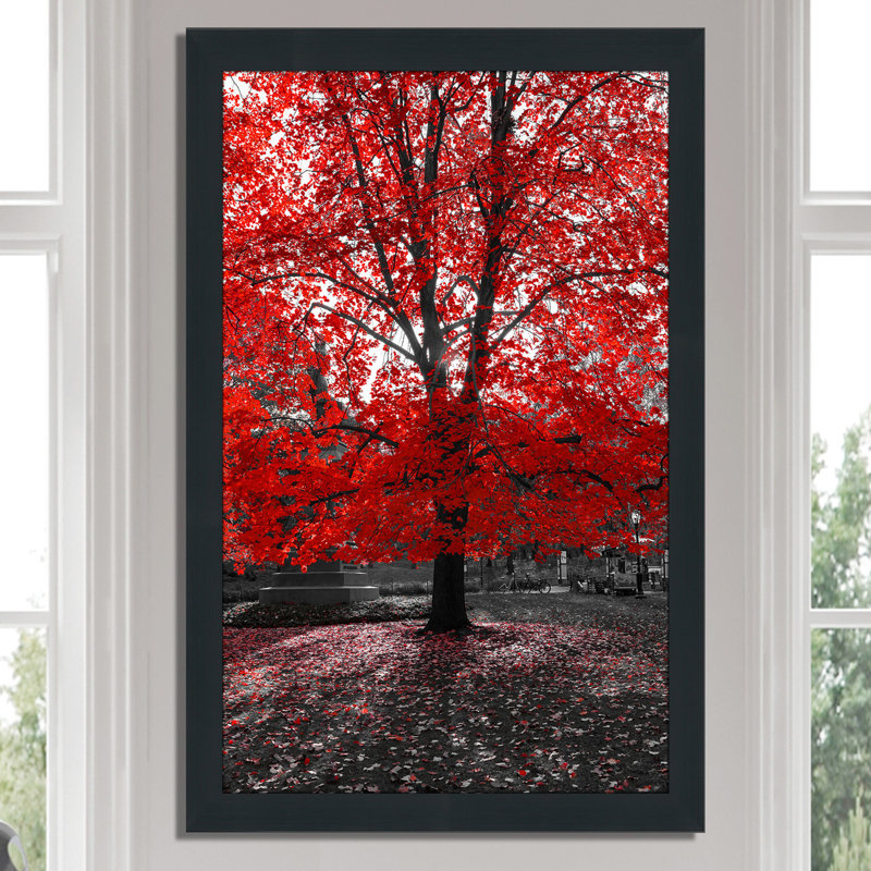 « red tree », reproduction de photo encadrée, H 51,5 po x l 35,5 po x P 0,75 po