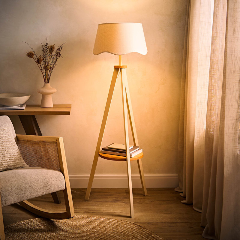 147cm Satin Tripod Floor Lamp, No