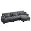 Canapé modulaire en L à assise profonde avec 1 repose-pieds mobile-594455267