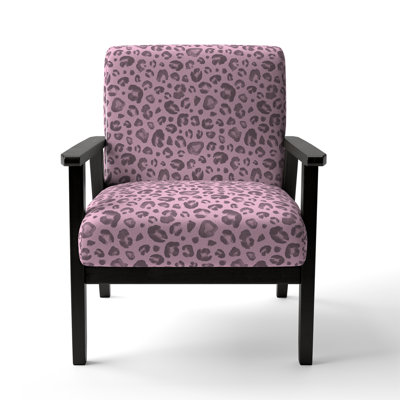 Fauteuil d'appoint rembourré Pink Leopard Skin