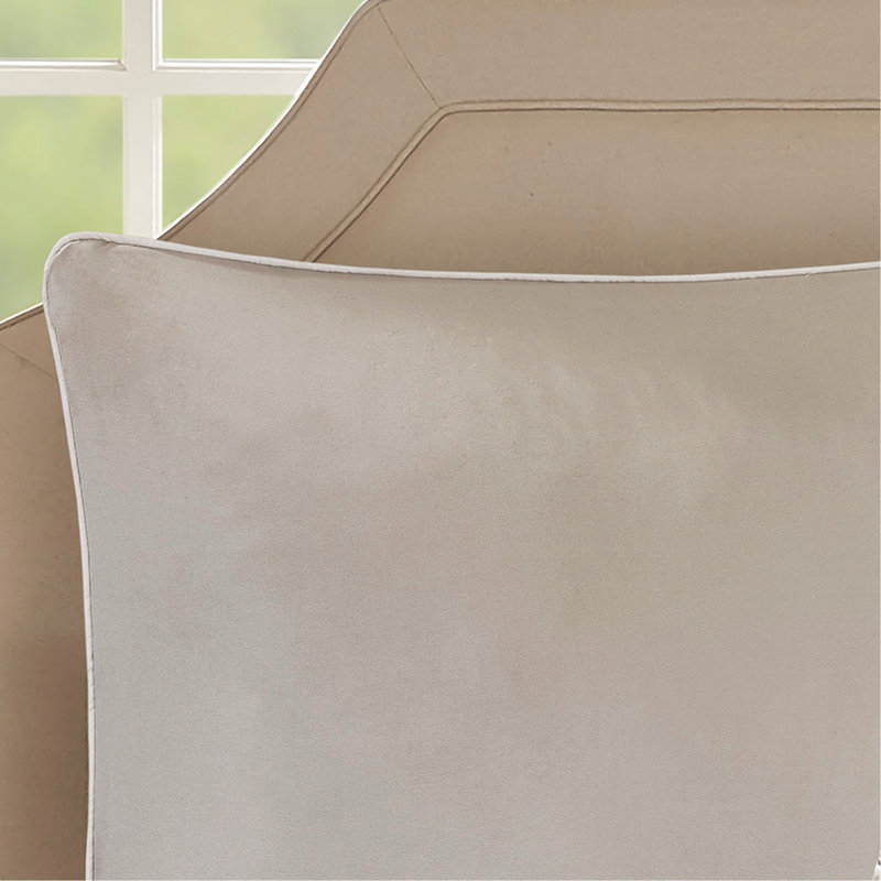 Embroidered 8 Piece Comforter Set , Neutral