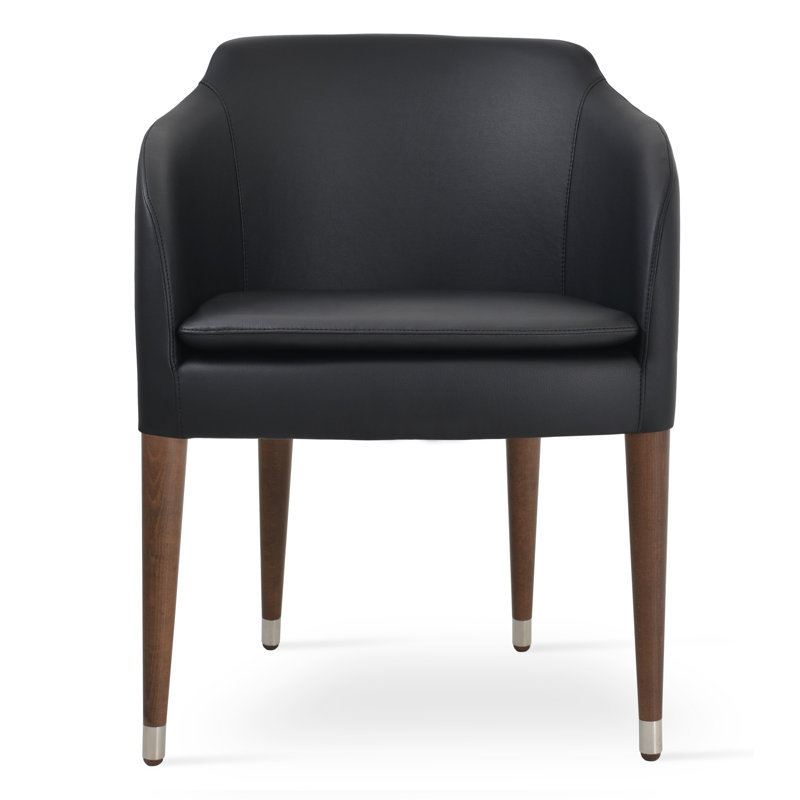 Chaise de réception en bois d'Alphine, Noir
