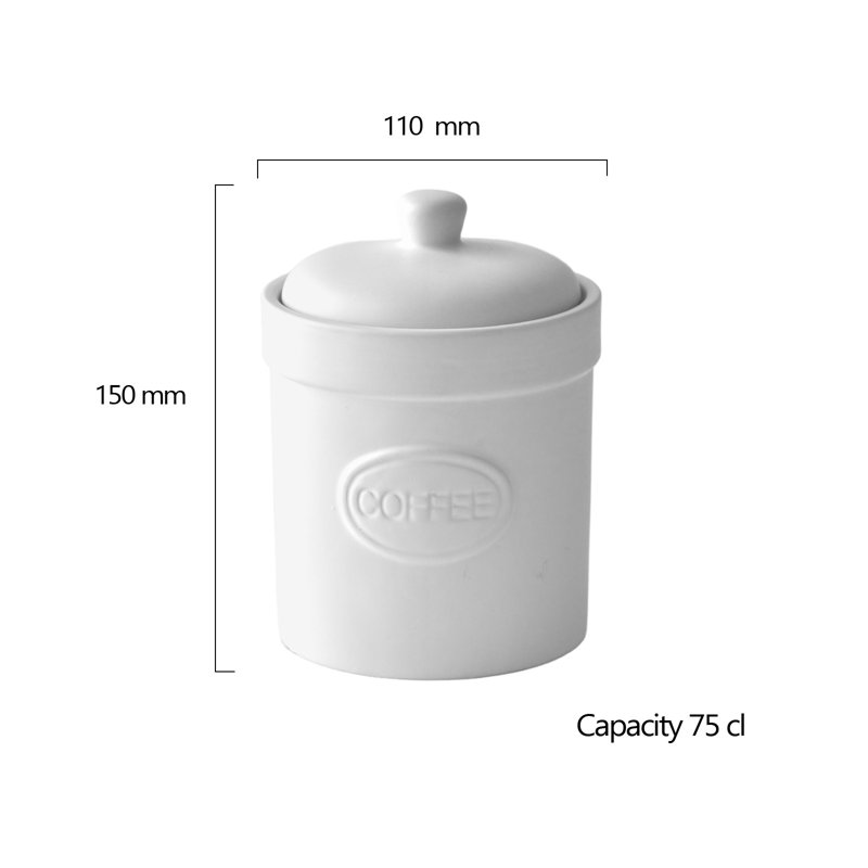 Coffee Canister, White