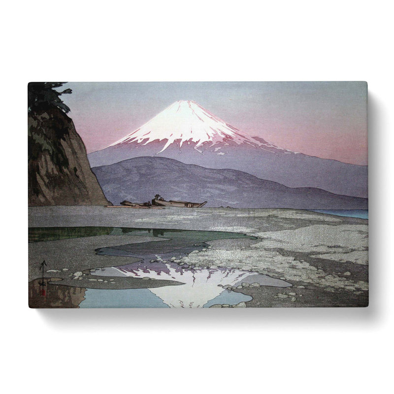 Fujiyama From Okitsu by Hiroshi Yoshida - Wrapped Canvas Painting, 35cm H x 50cm W x 3cm D