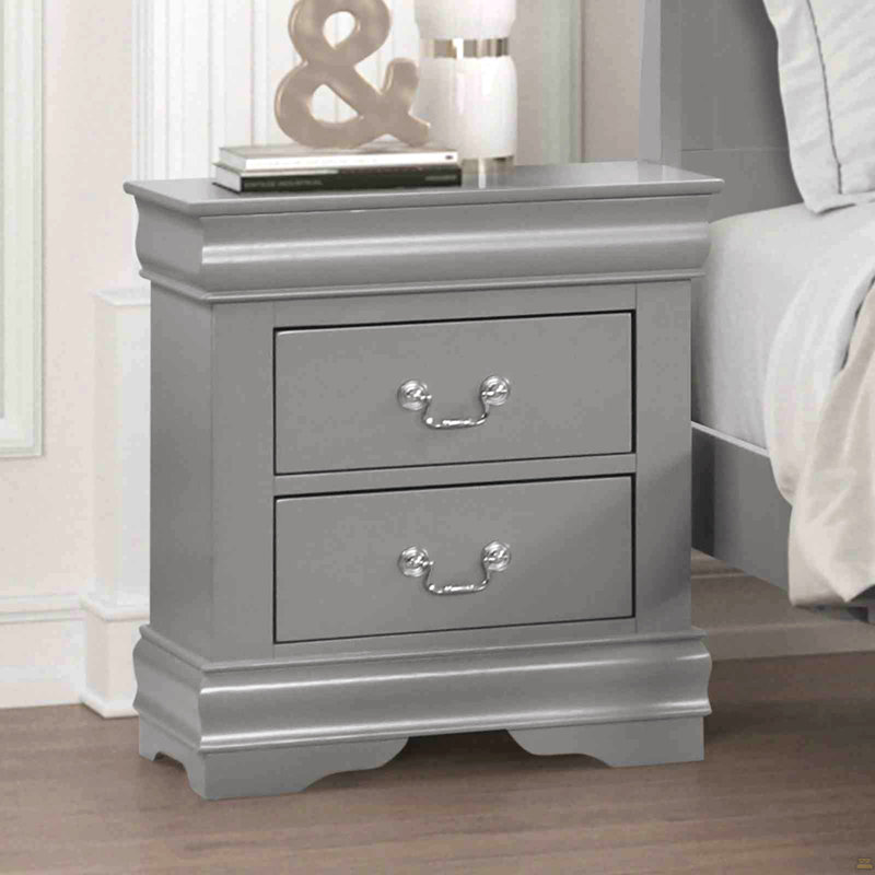 Table de chevet 1 pièce, Gris