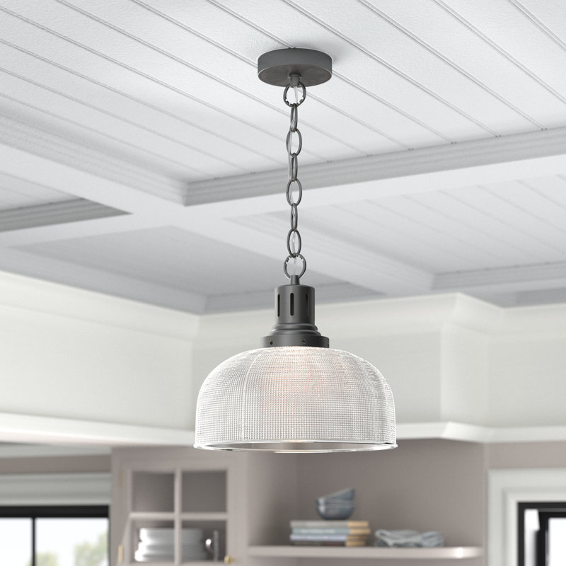 Amini 1 - Light Nickel Dome Pendant