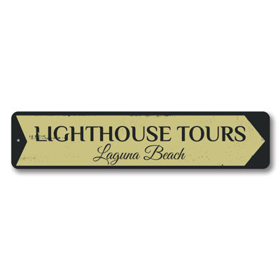 Lighthouse Tours Aluminum Sign