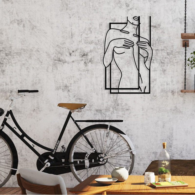 Durable Decorative Metal Wall Accessory, Black, 12.6 x 19.7 inches | 100% Metal Construction, Thickness: 0.05 inches | Stylish Home Decor, Perfect for Living Room & Office Walls, Modern Design