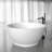 53'' Round Freestanding Soaking Solid Surface Stone Resin Bathtub