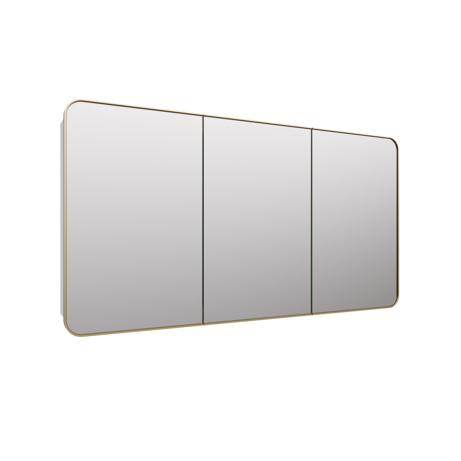 Calla Square Medicine Cabinet, Satin Brass