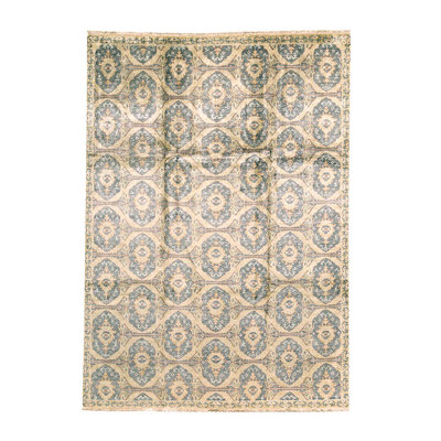Silk Oriental Area Rug in Gold