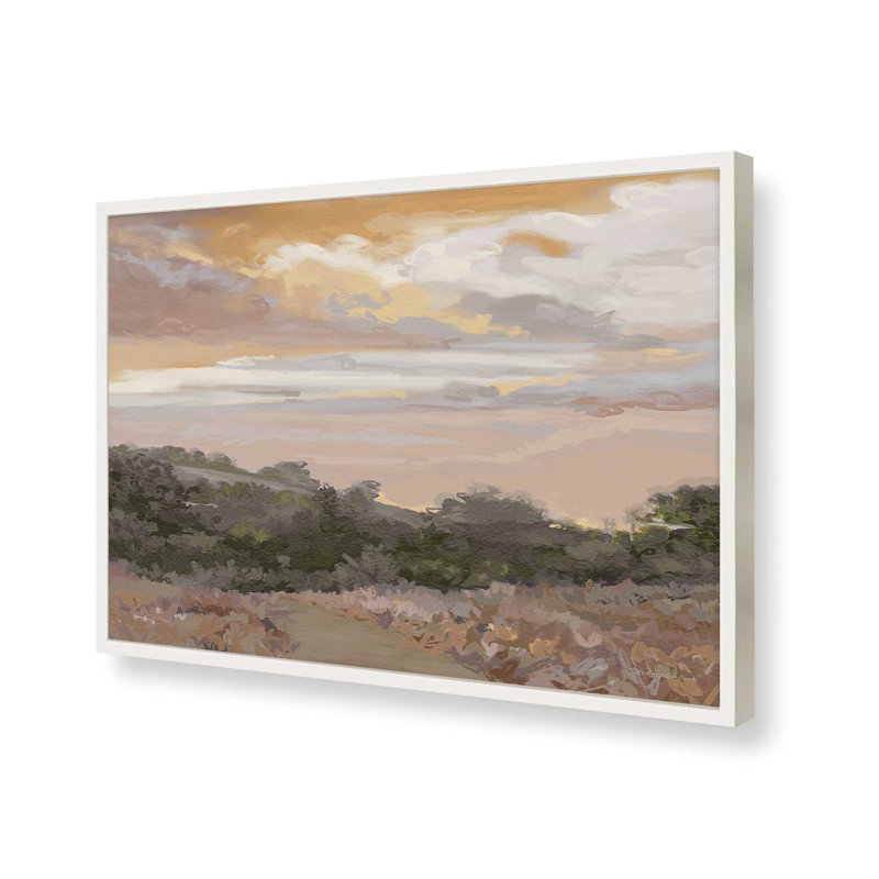 Reproduction d'art «Mute Sunset» par Kamdon Kreations, L 48 x H 36, Blanc, Impression encadrée