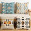 Ensemble de 4 housses de coussins décoratifs style bohémien de style marocain épaissis (18 x 18 pouces) (45 x 45 cm)-123500335