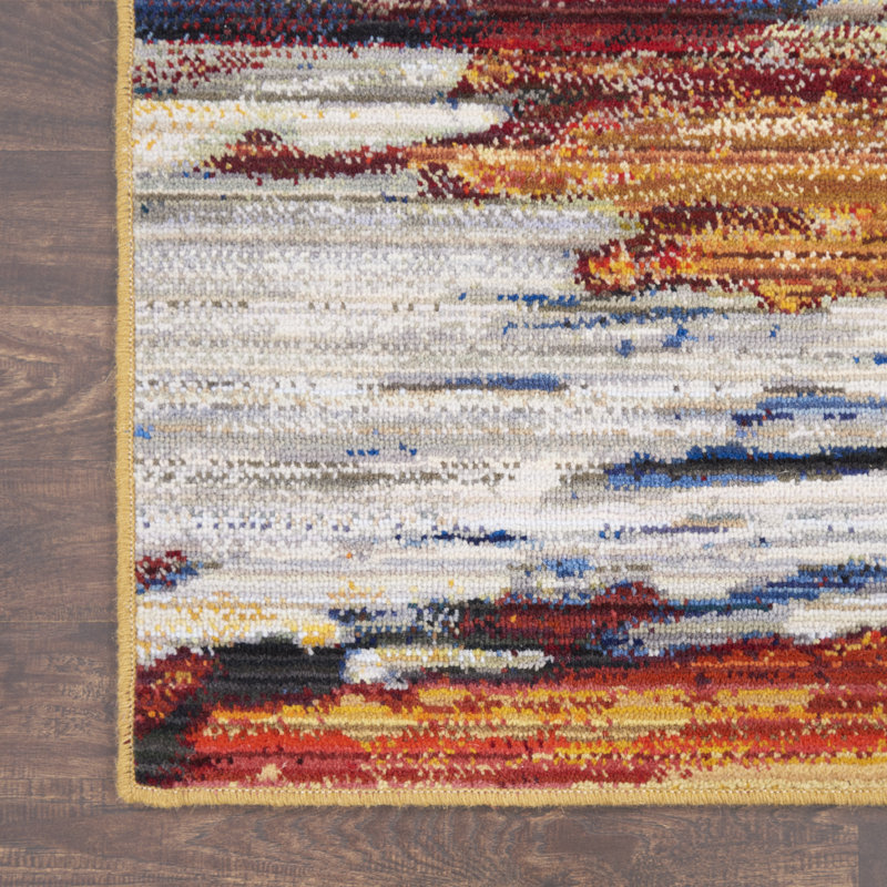 Ostby Abstract Indoor Rug, Rectangle 5'6" x 8'
