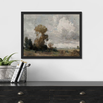 «Country Road Trees Cloudy Sky» sur papier