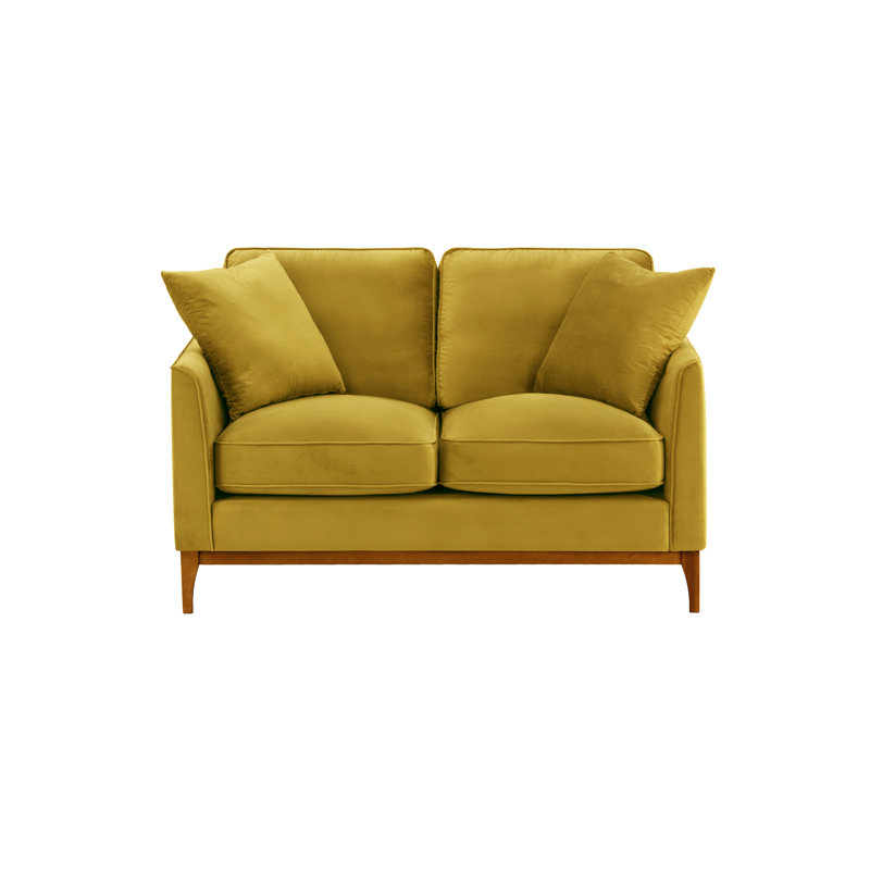 Jaap 2 Seater Sofa, Walnut, Mustard