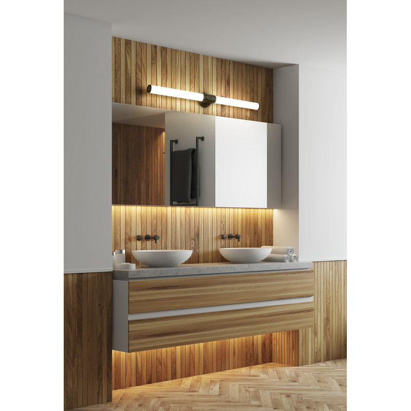 Éclairage pour meuble-lavabo Ismerai, Noir mat