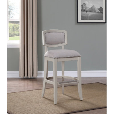 Gerid Upholstered Counter Stool with Solid Wood Frame