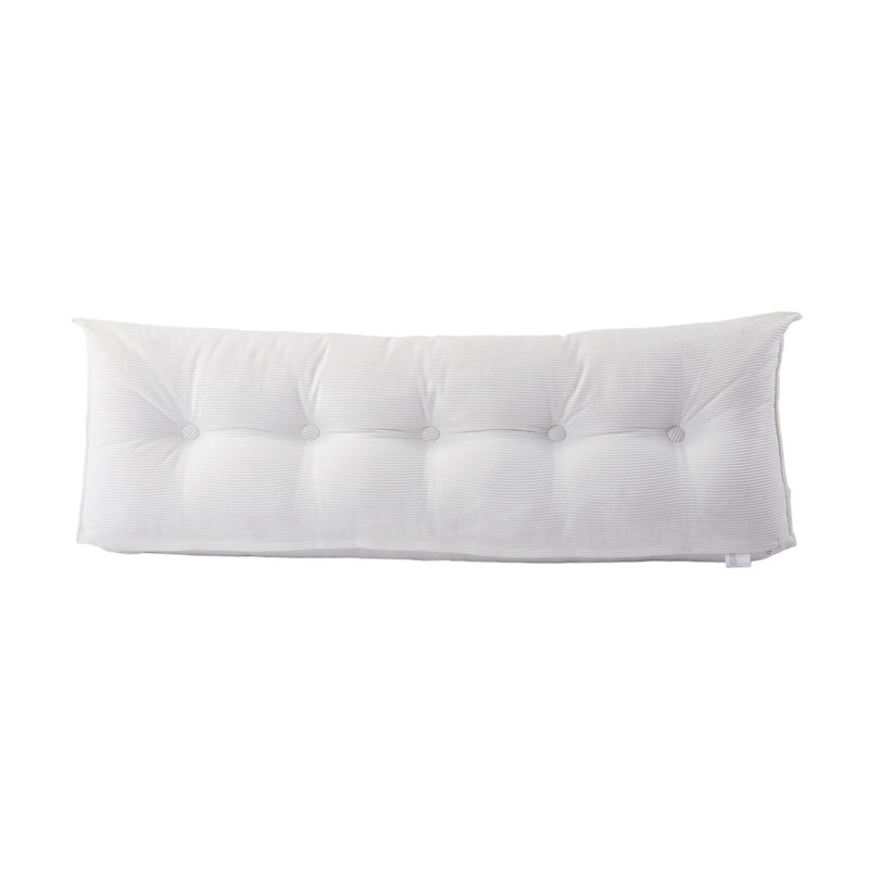 Wedge Headboard Pillow with Removable Cover, Beige, 150cm W x 50cm D