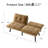 63"W Velvet Upholstered Reclining Futon Sofa Bed with Adjustable Split Backrests-206205571