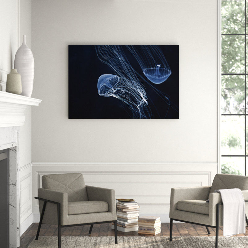 Jelly Fish Parade Two Print, 40" H x 60" W x 1.5" D