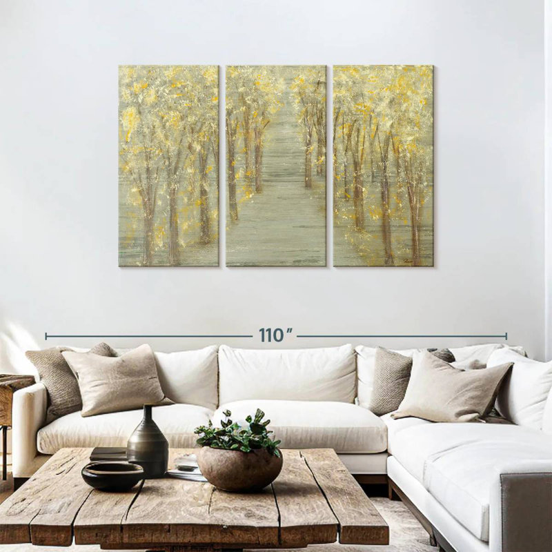 Harnek Sparkling Gold Forest, 48" H x 74" W