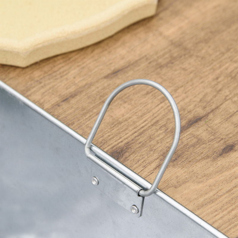 Ensemble de salle à manger 5 pièces pour patio, acier, ensemble de conversation pour l'extérieur, table de salle à manger carrée avec seau à glace intégré, 4 chaises berçantes pour le jardin, la pelouse et la cour