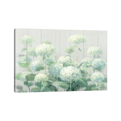 Reproduction d’art sur toile blanche Hortensia Garden sauge par Danhui nai