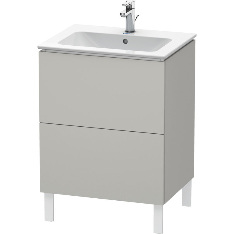 24.38'' Single Bathroom Vanity Base Only, Concrete Gray Matte
