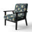 Chaise d'appoint florale Cobalt-6885858