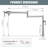 Deck Mounted Brass Pot Filler Kitchen Faucet with Double Handle and Joint Swing Arm-101968922