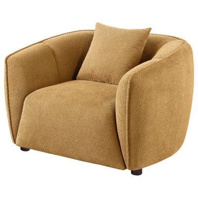 Wilta Fabric Upholstered Accent Chair Mustard Yellow