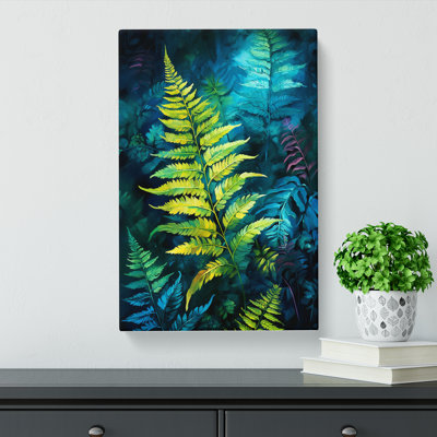 Fern Leaf Expressionism No.2 - Wrapped Canvas