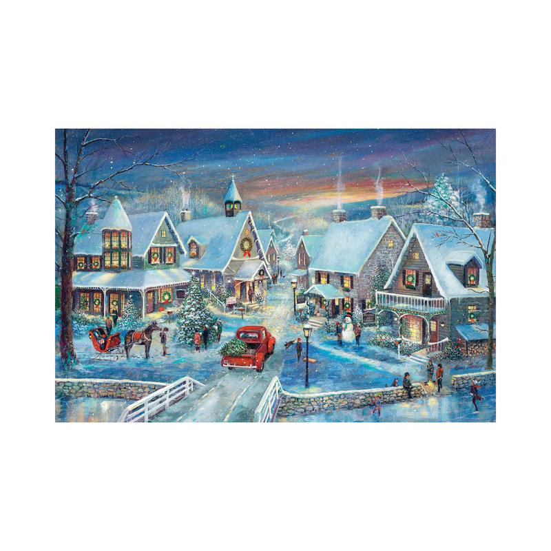 Célébration de la maison pour les vacances - reproduction d'art mural - toile tendue