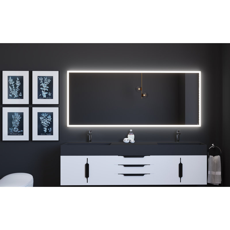 Jessalyn 72" x 30" Voice Control Smart LED Light Bathroom Vanity Mirror