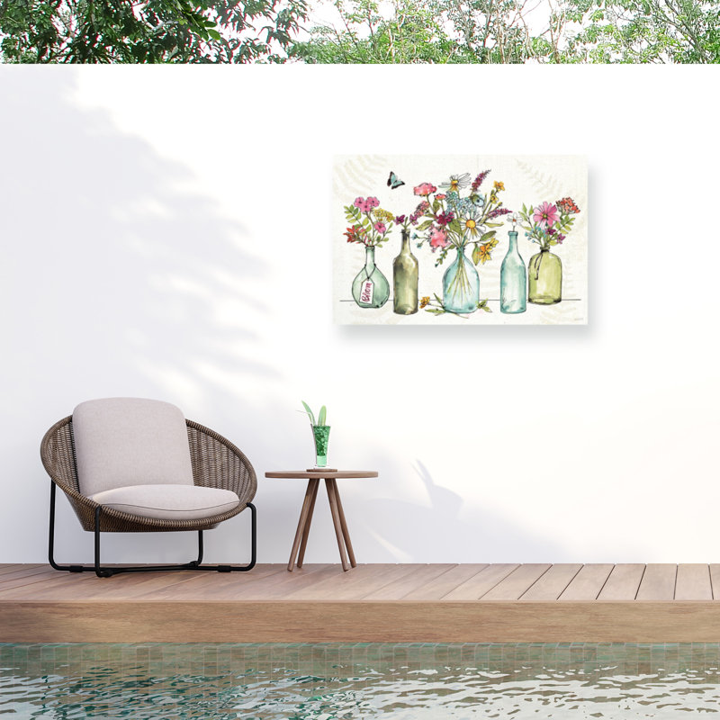 Toile d'extérieur Atalie Anne Tavoletti «Simply Petals I», H 16 po x l 24 po x P 1,5 po