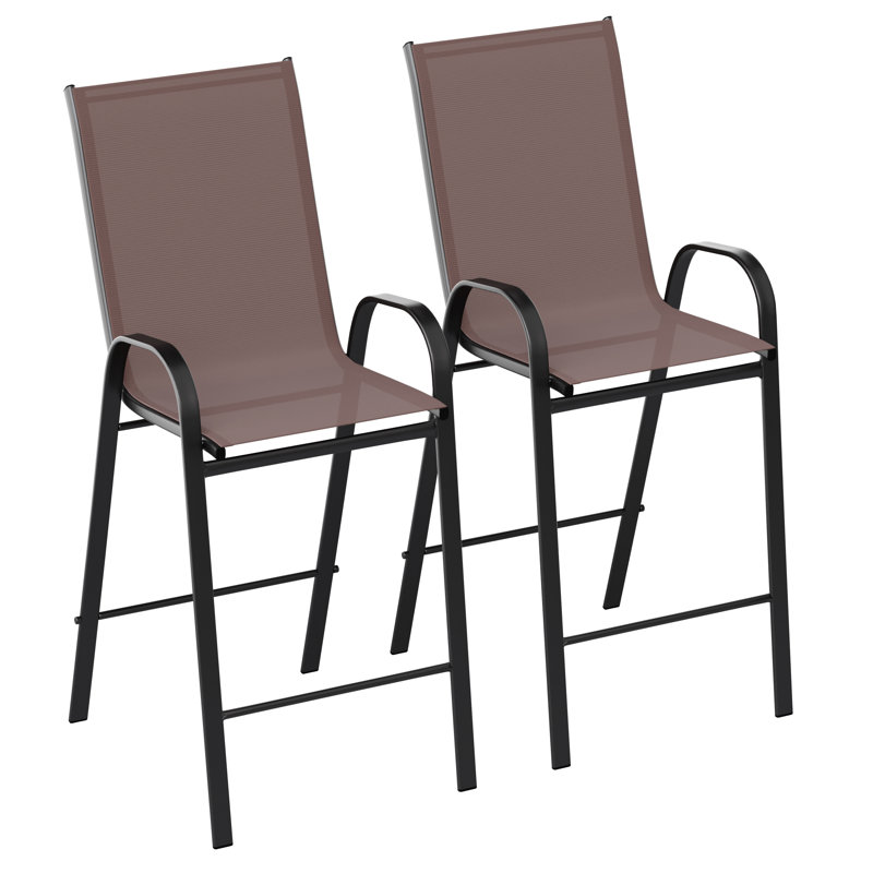 Tabouret de bar d'extérieur Artu, Brun