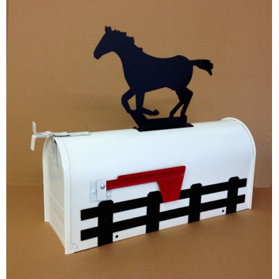 Steel Post Mounted Mailbox with Newspaper Compartment