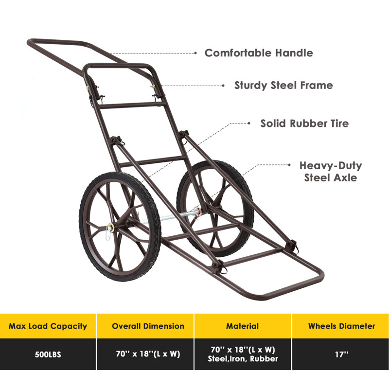 500 lb Chariot à main Gymax