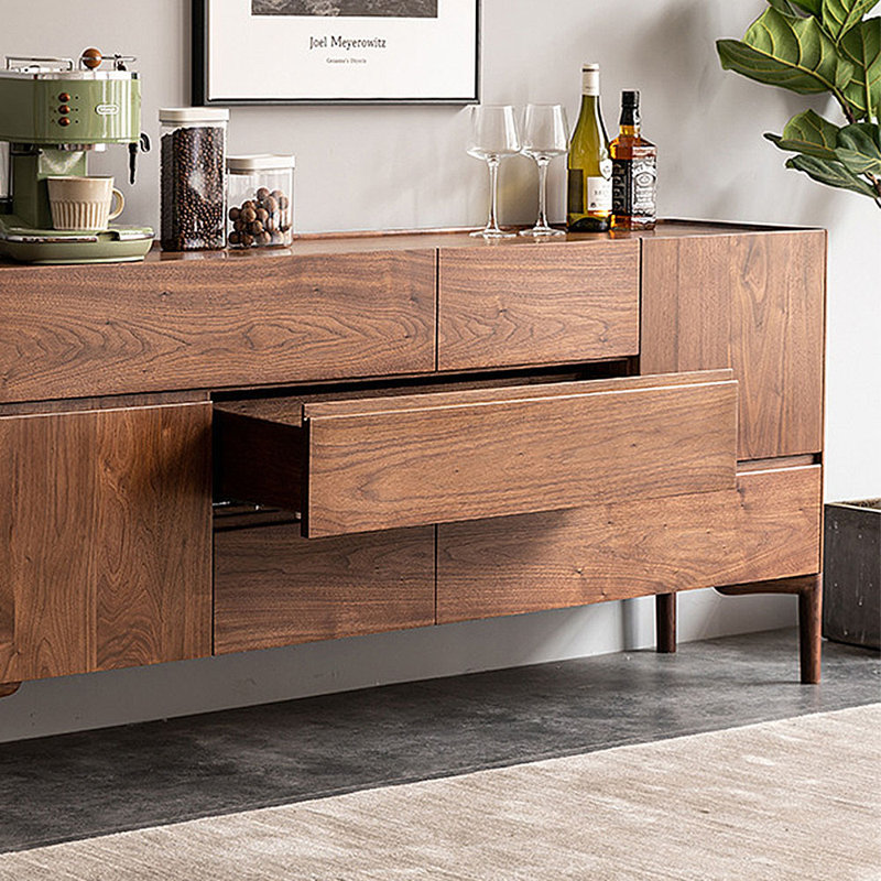 Buffet noyer noir grande capacité 78,74