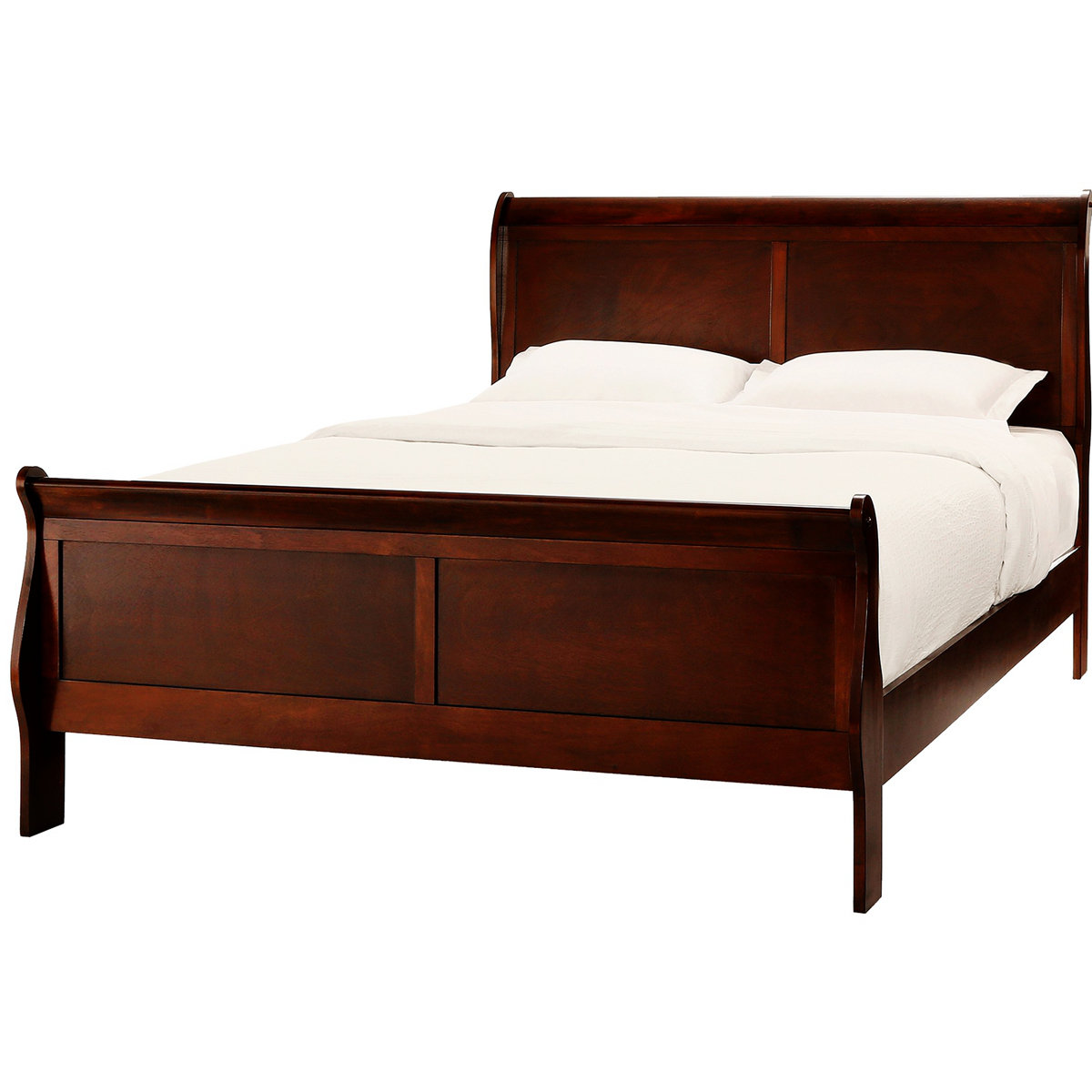 Red Barrel Studio® Louis Philippe Style 1Pc Queen Size Sleigh Bed