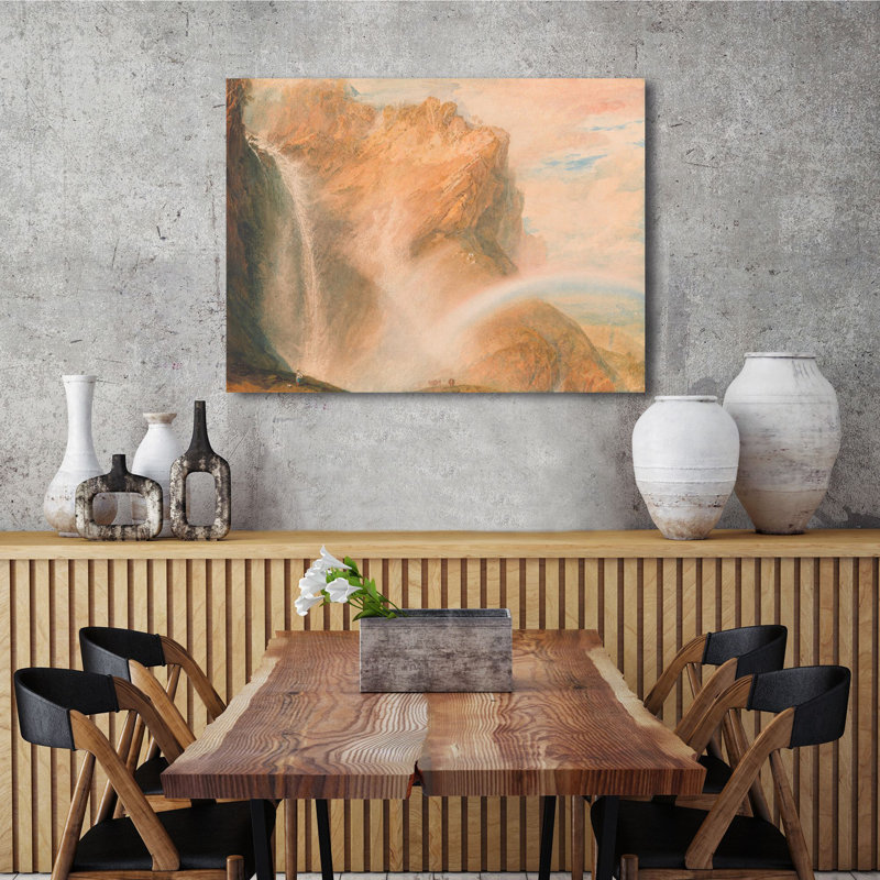 Upper Fall Of The Reichenbach, Rainbow by J.M.W. Turner - Wrapped Canvas Painting, 90cm H x 120cm W x 4cm D