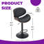 Ensemble de 2 tabourets de bar pivotants - hauteur réglable, revêtement en similicuir et repose-pieds-214209480