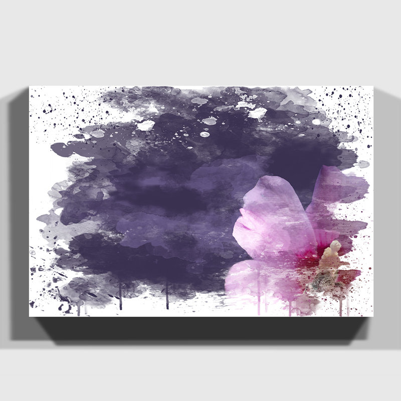 Flower Lilac Purple Pink - Wall Art, 50cm H x 76cm W, Wrapped Canvas