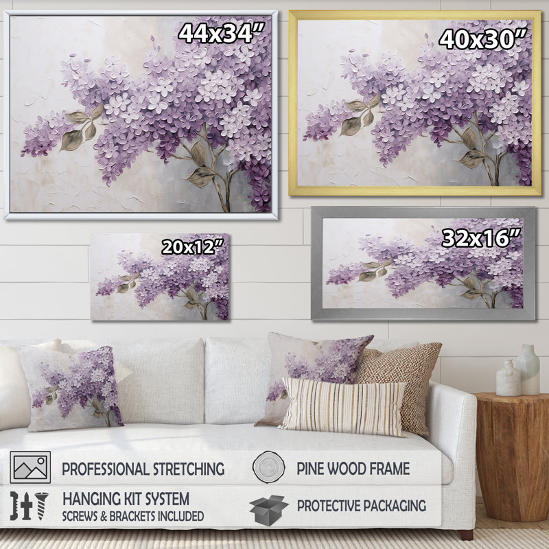 Beautiful Lilac Dreamscape - Print, 34" H x 44" W, Wrapped Canvas, No Frame